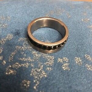Stainless steel men’s chain spinner ring size 13